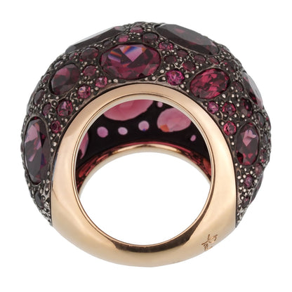 Pomellato 12 Carat Rhodolite Cocktail Rose Gold Ring