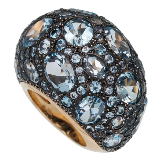 Pomellato  12 Carat Topaz Cocktail Rose Gold Ring Sz 5 3/4