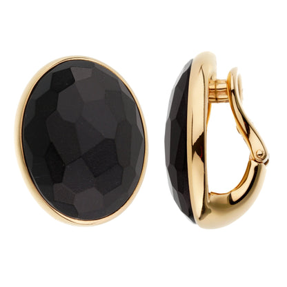 Pomellato 17.90ct Black Jet 18k Rose Gold Earrings