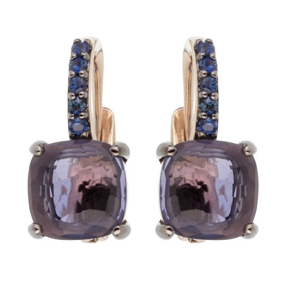 Pomellato 3.84 Carat Iolite Sapphire White Gold Earrings
