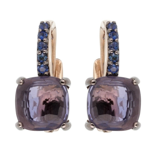 Pomellato 3.84 Carat Iolite Sapphire White Gold Earrings