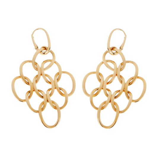 Pomellato Brera 18k Rose Gold Drop Dangle Earrings