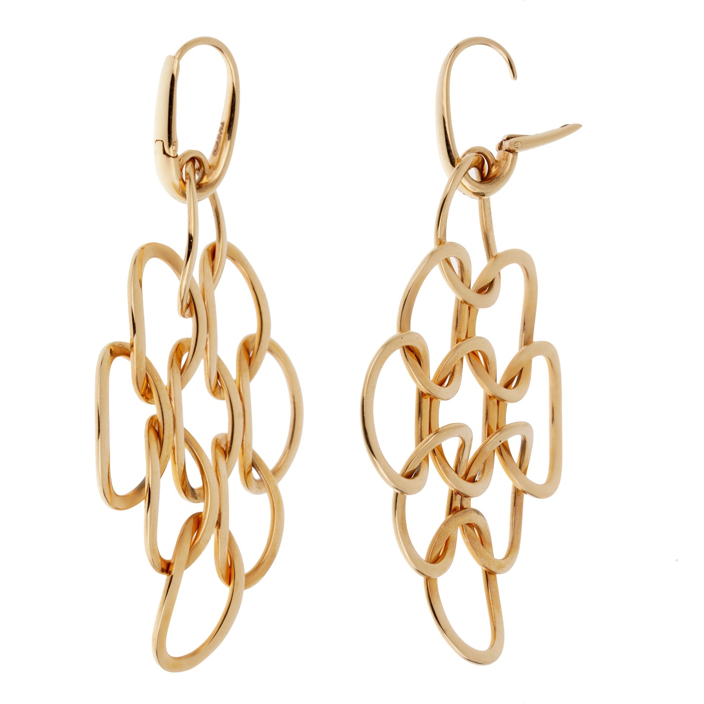 Pomellato Brera 18k Rose Gold Drop Dangle Earrings