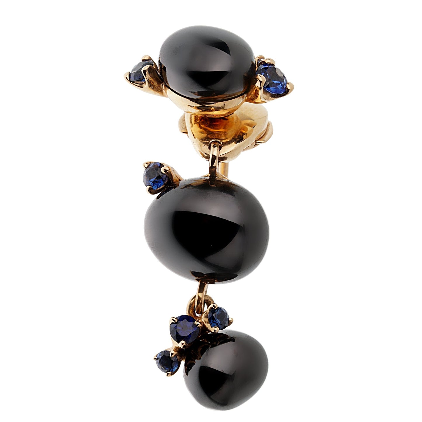Pomellato Ceramic Sapphire 18k Rose Gold Drop Earrings