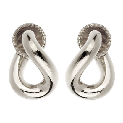 Pomellato Chain Link White Gold Hoop Earrings