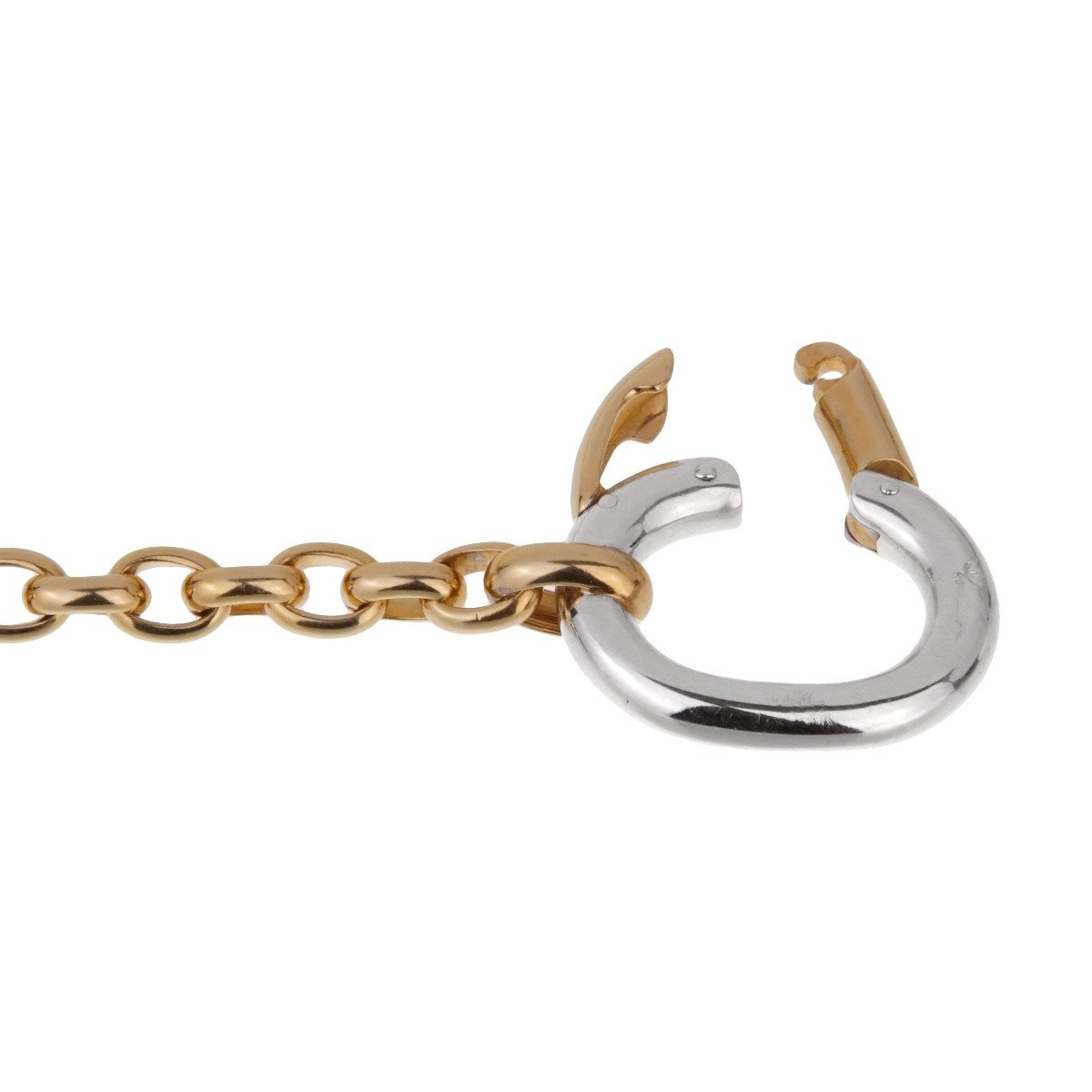 Pomellato Chain Link 18k White & Yellow Gold Necklace