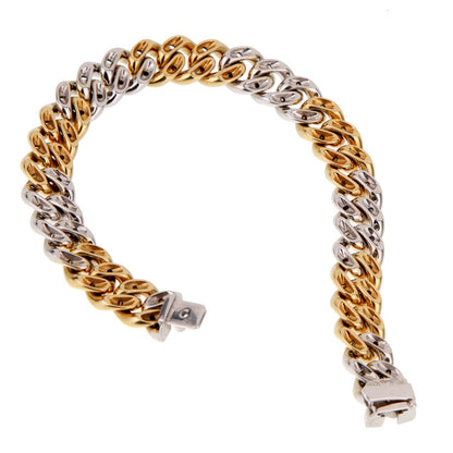 Pomellato Curb Diamond Yellow Gold Bracelet