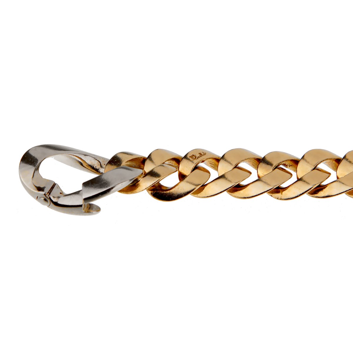 Pomellato Curb Link Diamond Gold Necklace