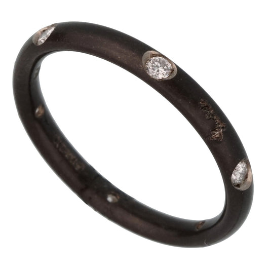 Pomellato Diamond Titanium Band Ring