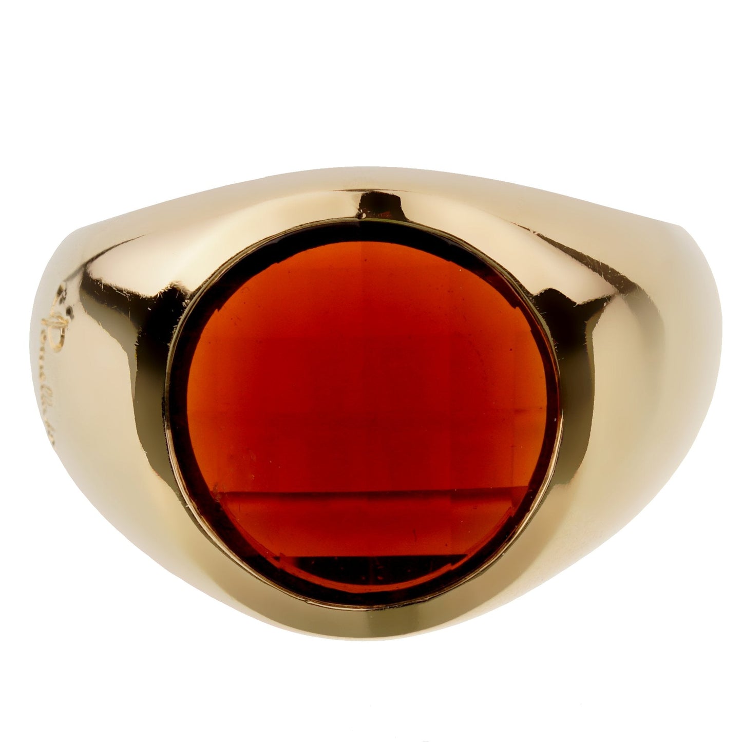 Pomellato Garnet 18k Yellow Gold Cocktail Ring Sz 6 3/4