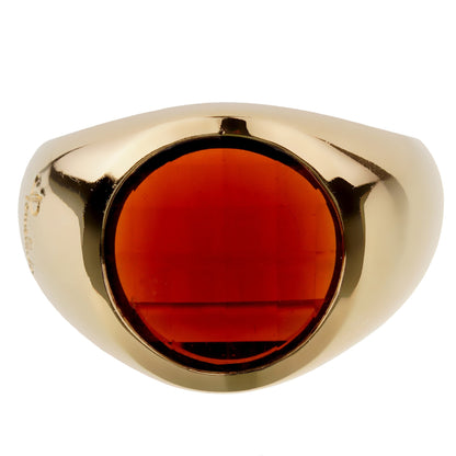 Pomellato Garnet 18k Yellow Gold Cocktail Ring Sz 6 3/4