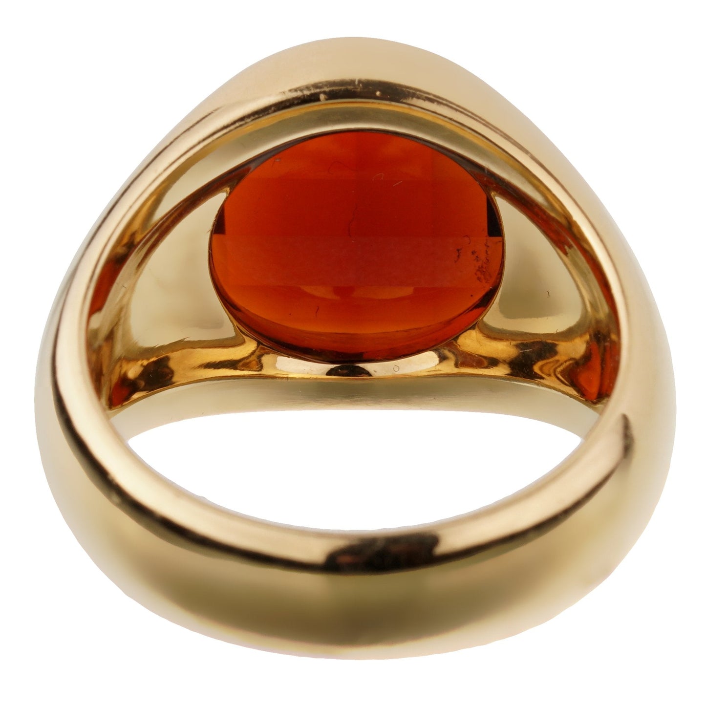 Pomellato Garnet 18k Yellow Gold Cocktail Ring Sz 6 3/4