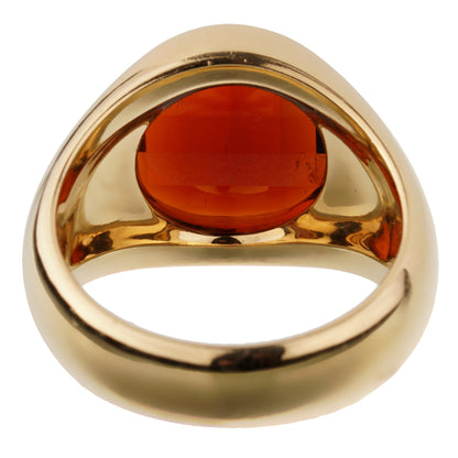 Pomellato Garnet 18k Yellow Gold Cocktail Ring Sz 6 3/4