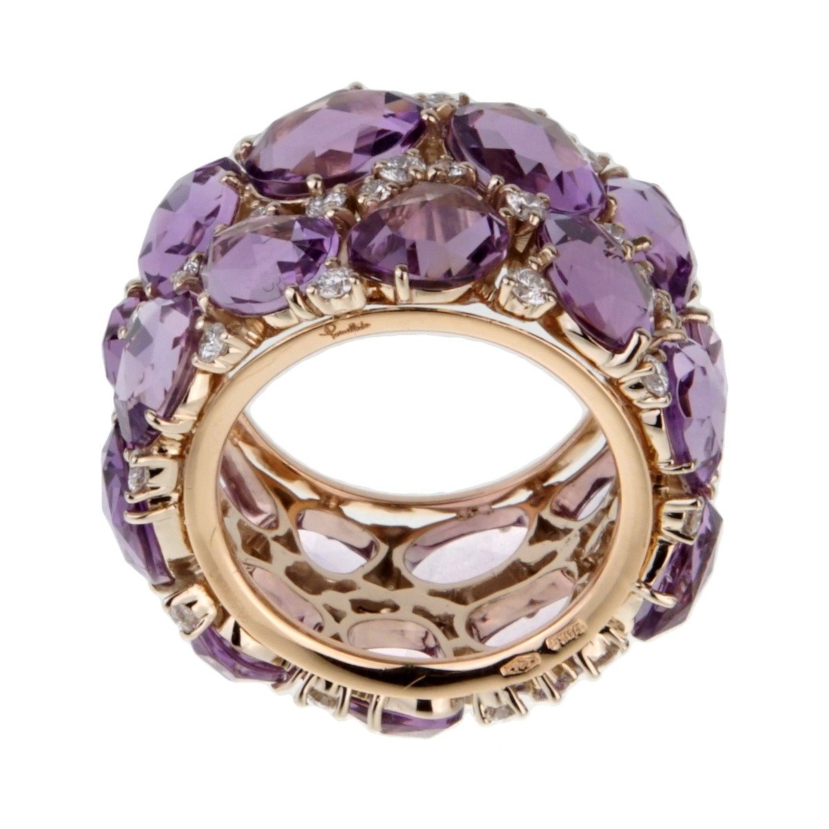 Pomellato Lulu Amethyst Diamond Rose Gold Ring