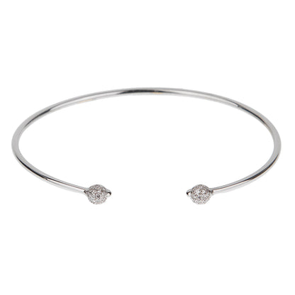 Pomellato M'ama Non M'ama 18k White Gold Diamond Cuff Bracelet