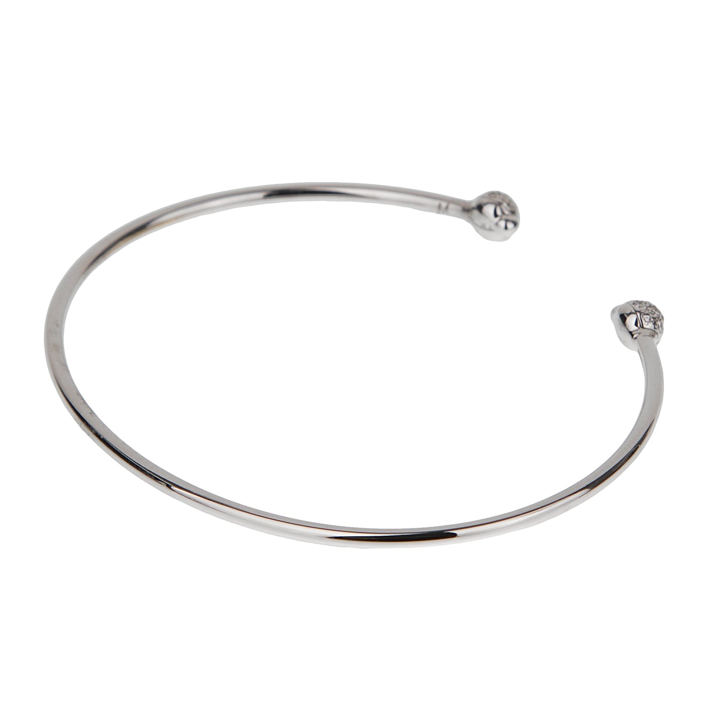 Pomellato M'ama Non M'ama 18k White Gold Diamond Cuff Bracelet