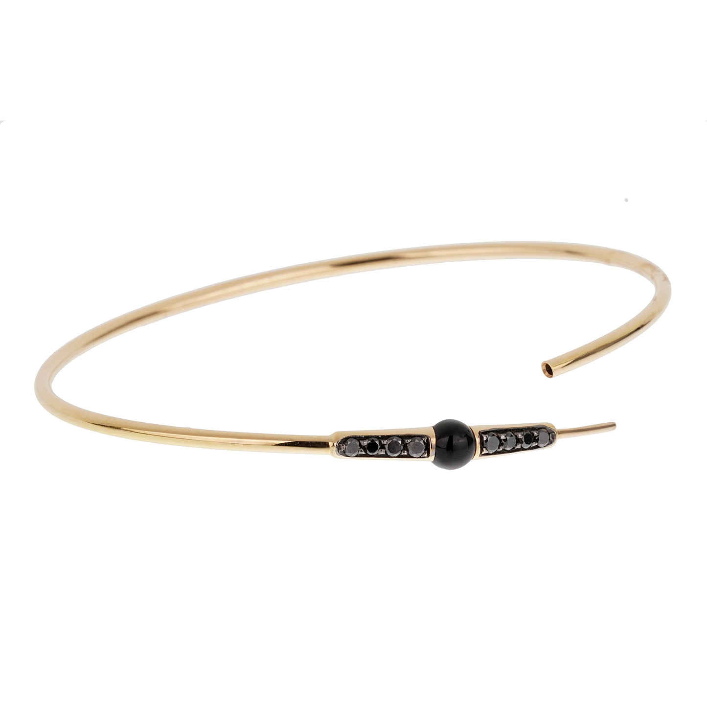 Pomellato M'ama Non M'ama 18k Rose Gold Onyx Diamond Bracelet