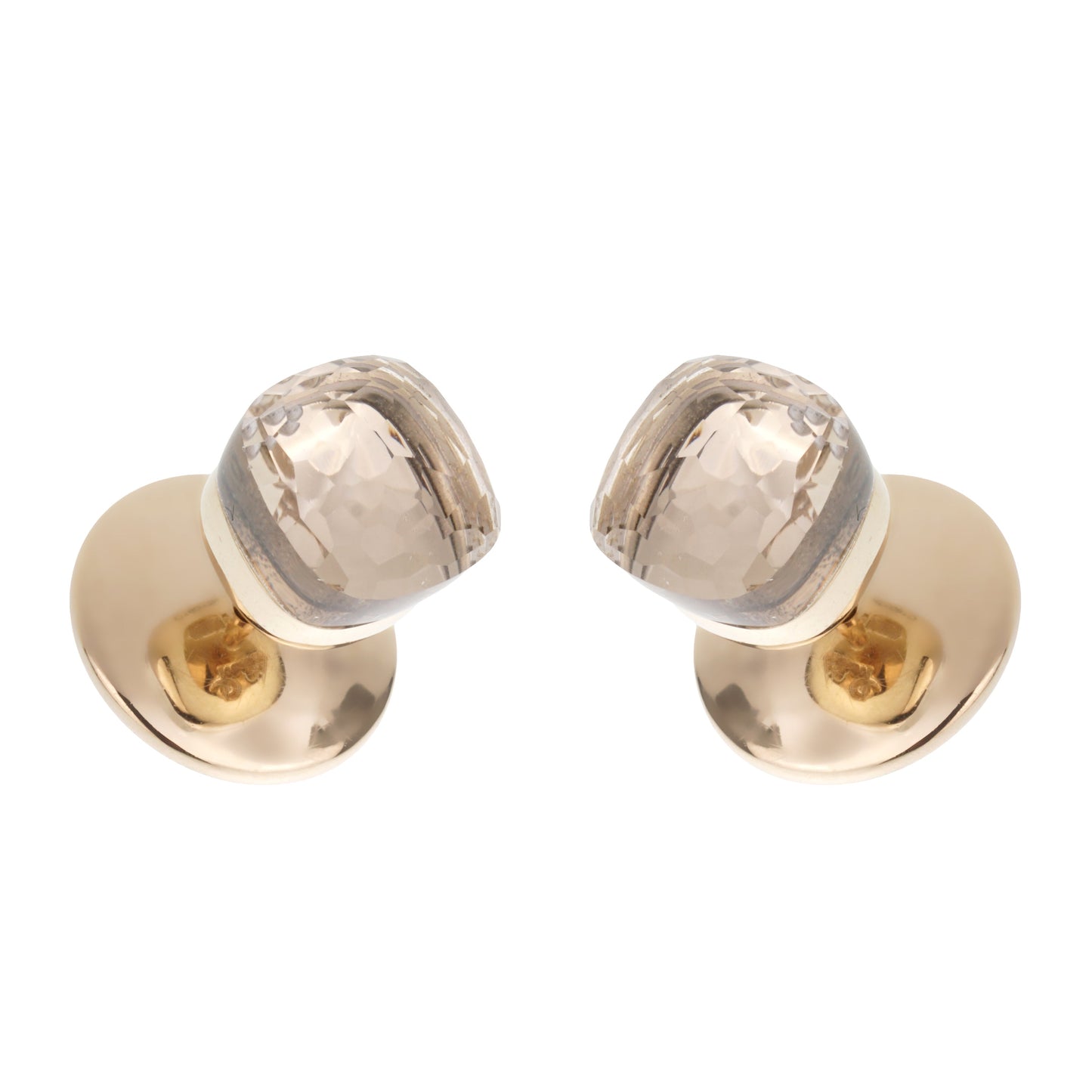 Pomellato Nudo Quartz 18k Yellow Gold Stud Earrings