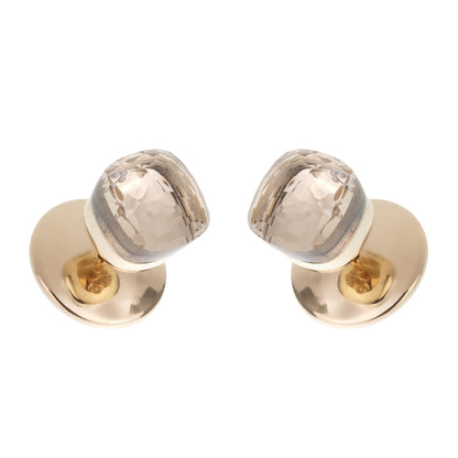 Pomellato Nudo Quartz 18k Yellow Gold Stud Earrings