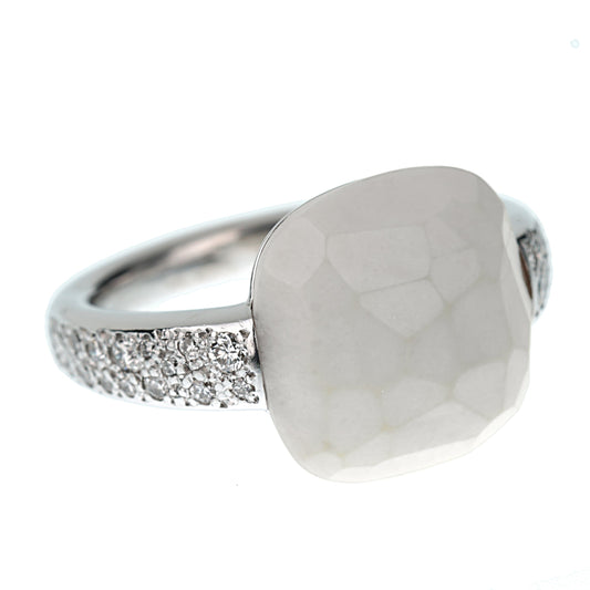 Pomellato Opal Capri White Gold Diamond Cocktail Ring