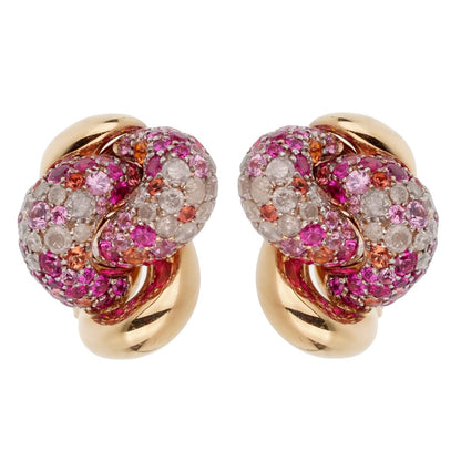 Pomellato Pink Sapphire Diamond Rose Gold Earrings