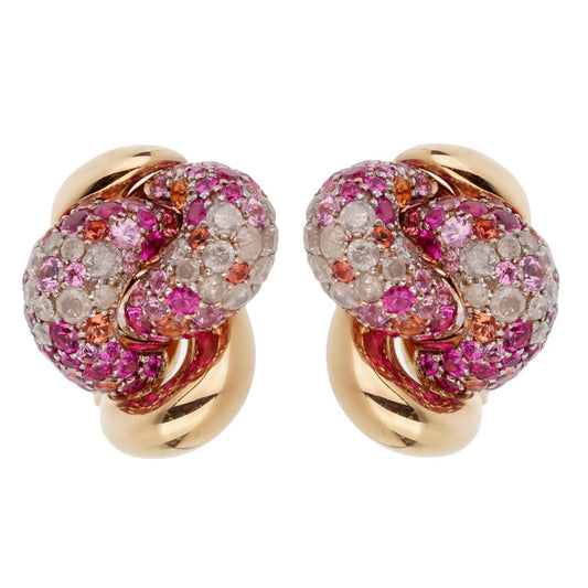 Pomellato Pink Sapphire Diamond Rose Gold Earrings