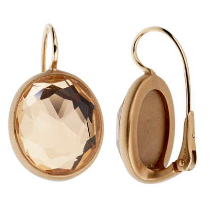 Pomellato Quartz Satin Finish Rose Gold Drop Earrings
