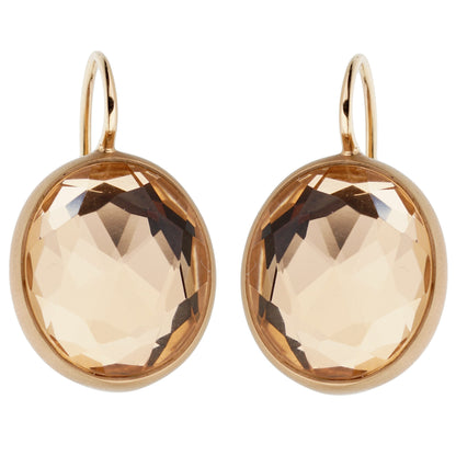 Pomellato Quartz Satin Finish Rose Gold Drop Earrings
