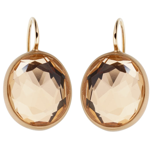 Pomellato Quartz Satin Finish Rose Gold Drop Earrings