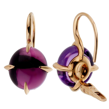 Pomellato 18k Rose Gold 16.60ct Amethyst Drop Earrings