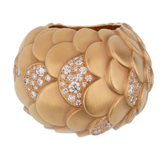 Pomellato Sirene 18k Rose Gold Diamond Cocktail Ring Sz 6
