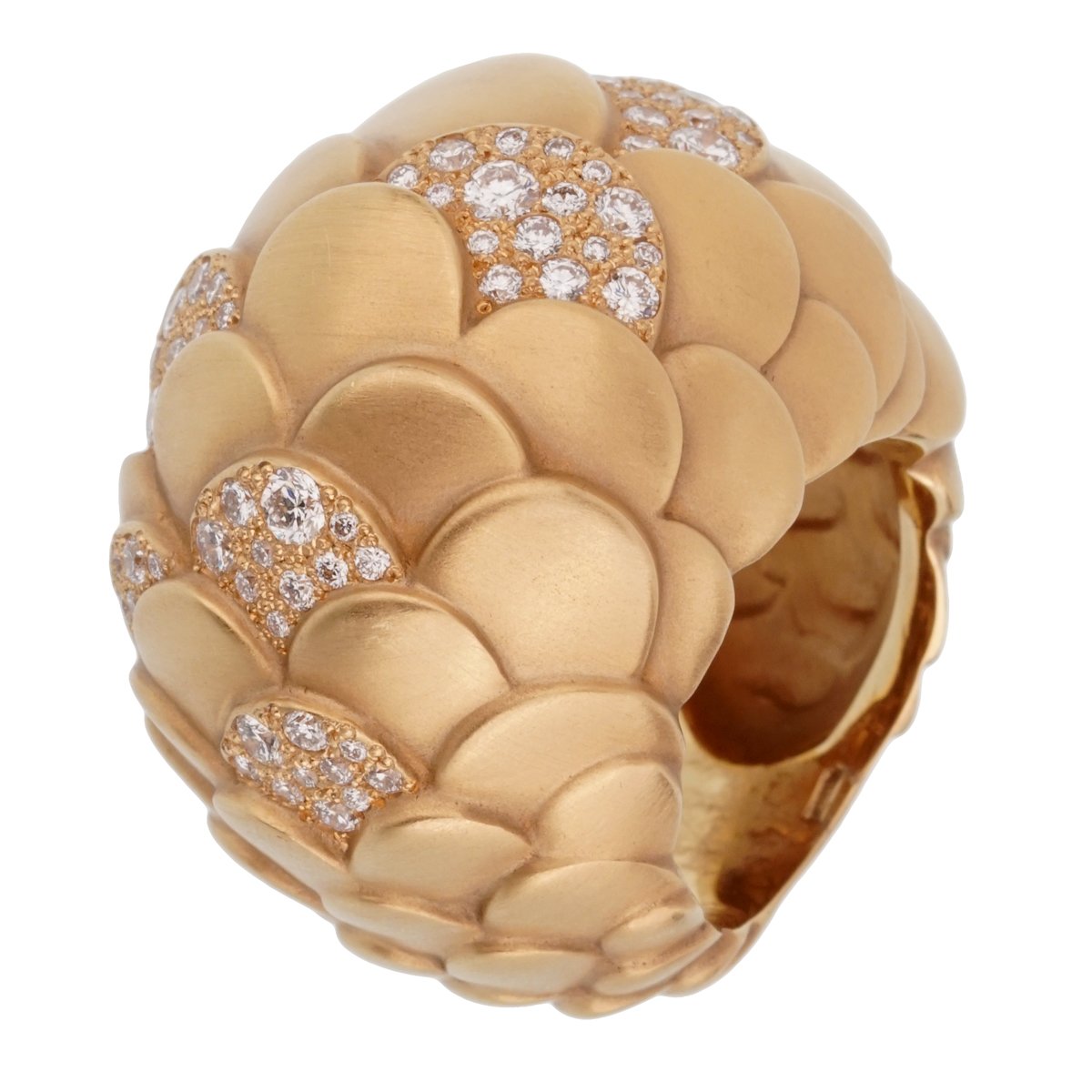Pomellato Sirene 18k Rose Gold Diamond Cocktail Ring Sz 6