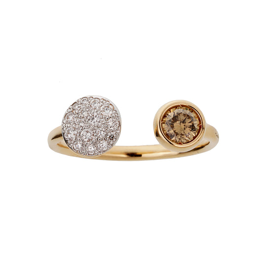Pomellato Sabbia Diamond 18k Rose Gold Ring Size 5 1/2