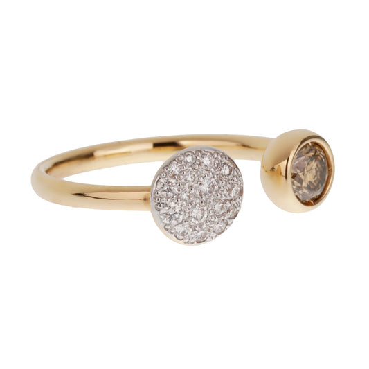 Pomellato Diamond Sabbia Cocktail Ring 18k Rose Gold Sz 5 1/2