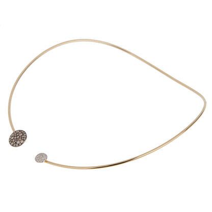 Pomellato Sabbia Choker Brown & White 18k Rose Gold Necklace
