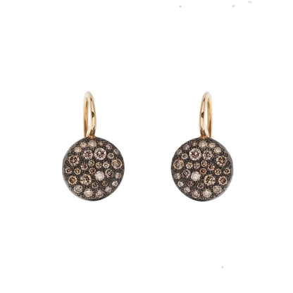 Pomellato Sabbia 18k Rose Gold Diamond Drop Earrings