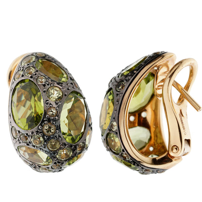 Pomellato Tabou Peridot Rose Gold Hoop Earrings