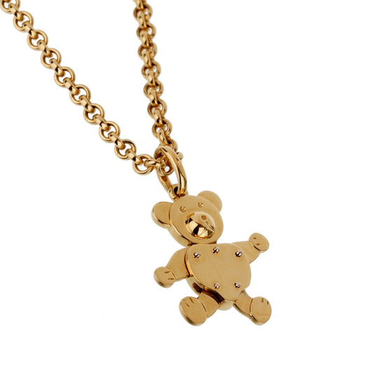 Pomellato Teddy Bear Charm Yellow Gold Necklace
