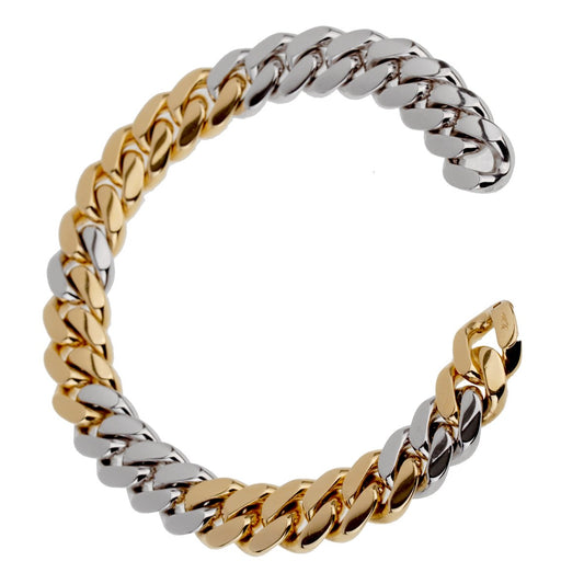 Pomellato Two Tone Cuban Link Bracelet