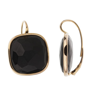 Pomellato Victoria 18k Rose Gold Black Jet Earrings