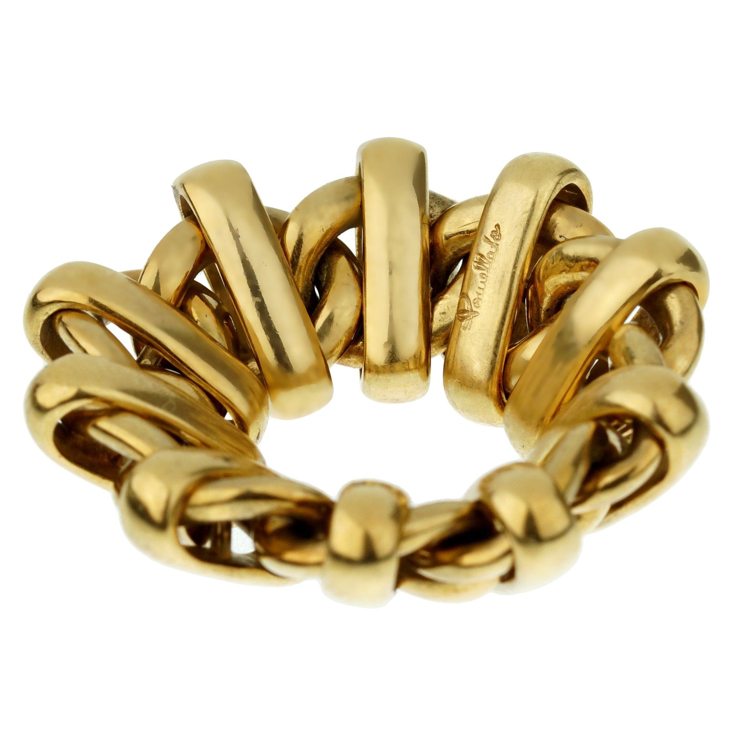 Pomellato Vintage Chain Link Yellow Gold Ring