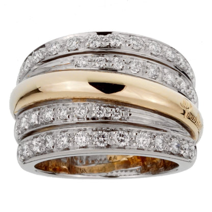 Pomellato Vintage Diamond Cocktail Gold Ring