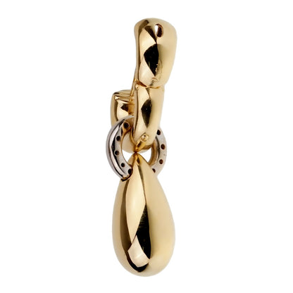 Pomellato Vintage Diamond Yellow Gold Drop Earrings