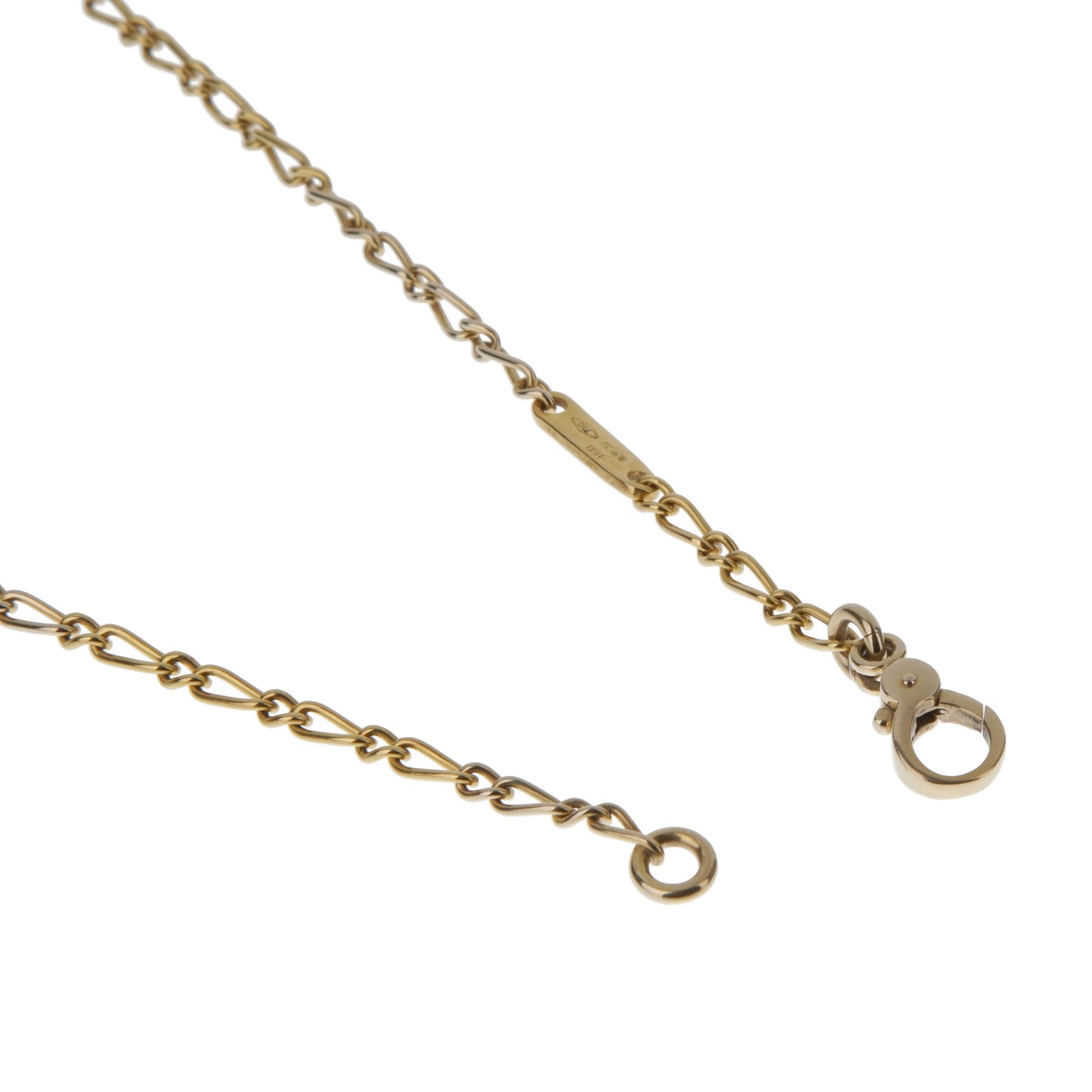 Pomellato Vintage 18k Figaro Yellow Gold Chain Necklace