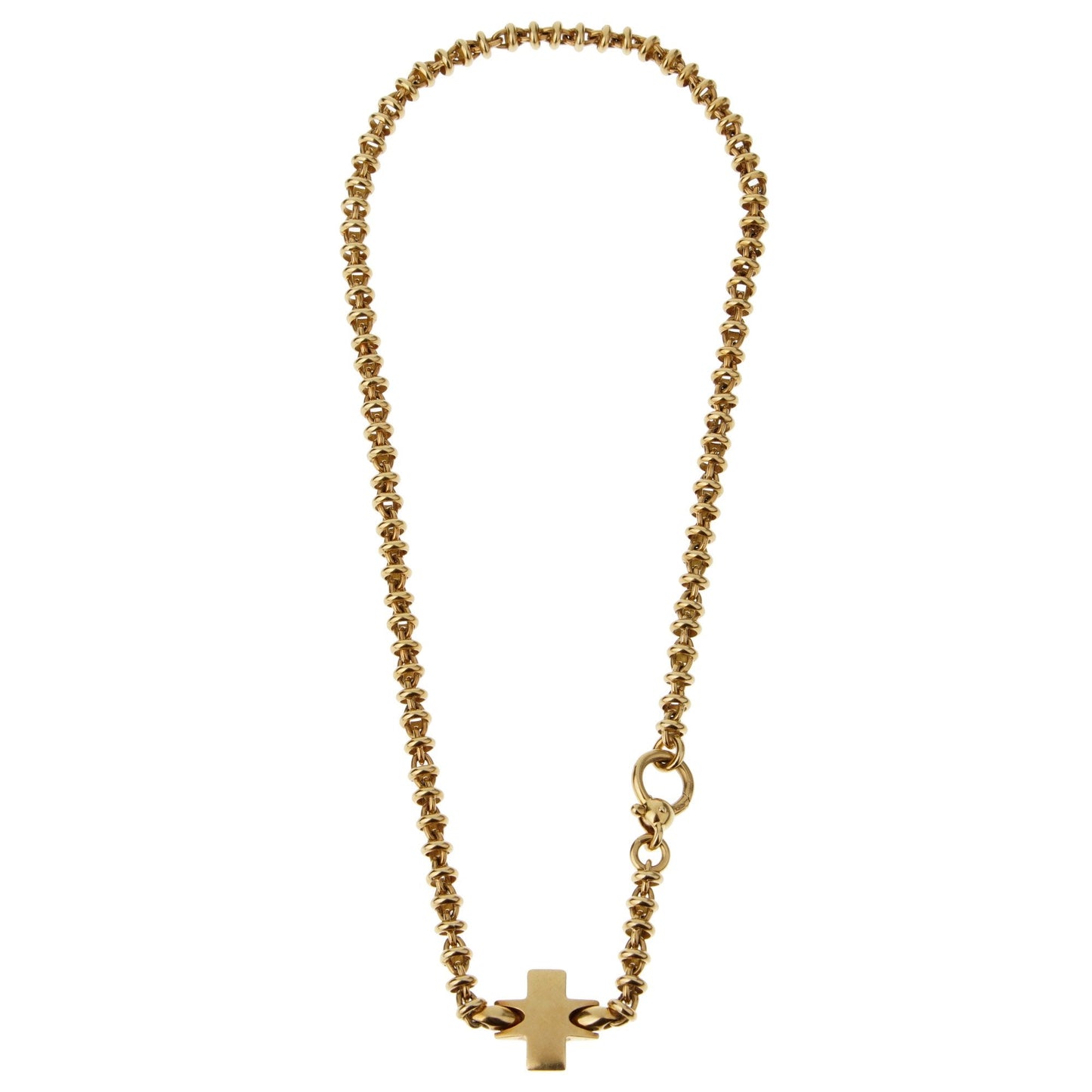 Pomellato Vintage Yellow Gold Cross Necklace