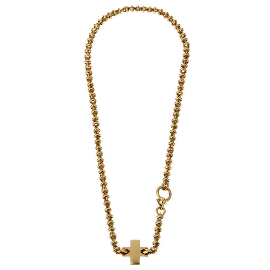 Pomellato Vintage Yellow Gold Cross Necklace