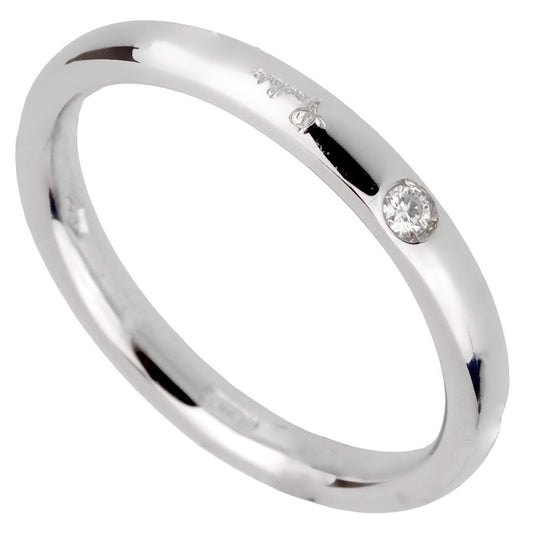 Pomellato 18k White Gold Diamond Band Ring Sz 5