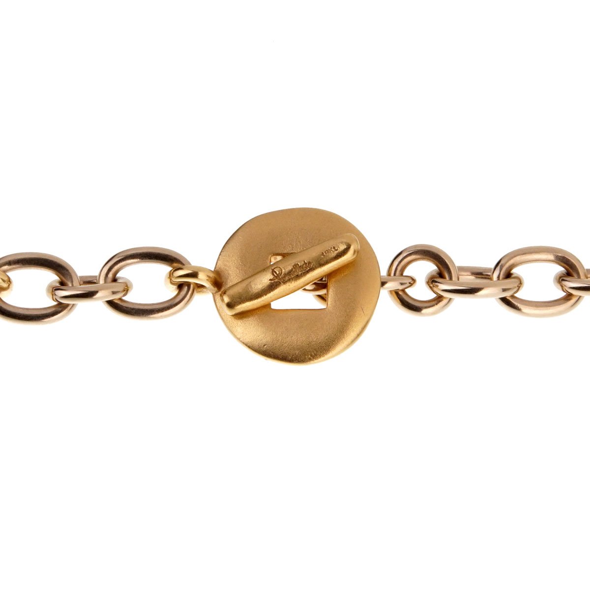 Pomellato 18k White & Yellow Gold Chain Link Necklace