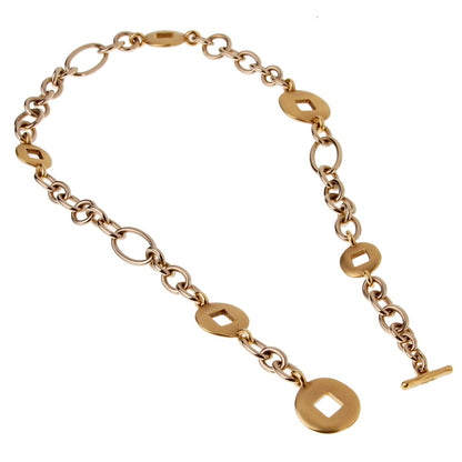 Pomellato 18k White & Yellow Gold Chain Link Necklace