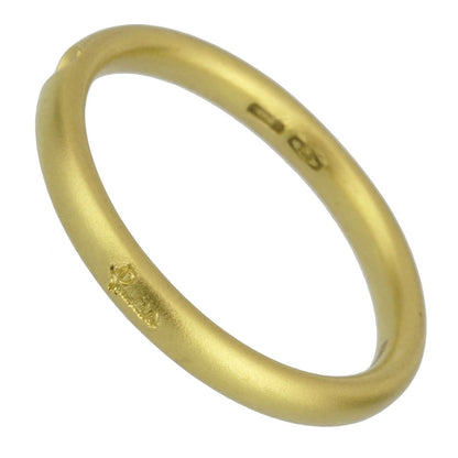 Pomellato Yellow Gold Satin Finish Diamond Band Ring Sz 4
